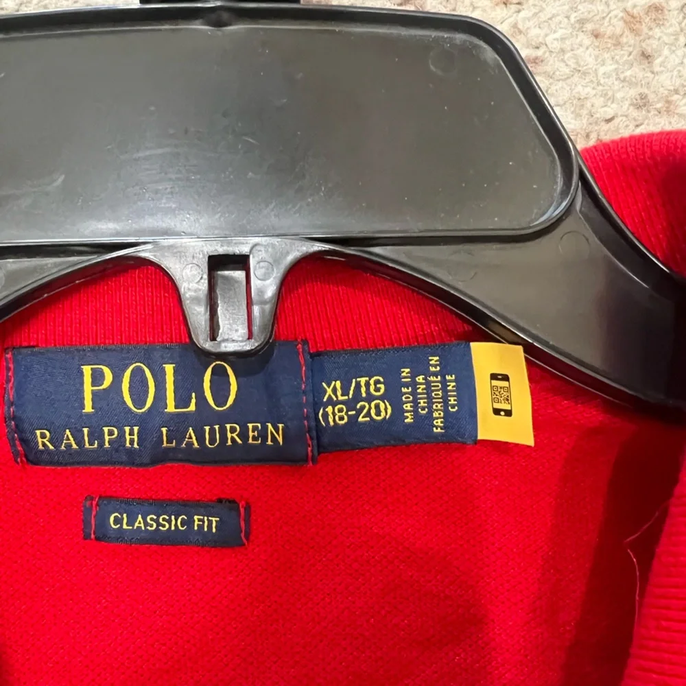 Polo Ralph Lauren Mens XL Classic Fit Short Sleeve‎ Red Rugby Pony